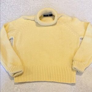 Sonoma Genuine Jean Company Butter Yellow Turtleneck Sweater | Size Small
